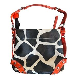 Y2K giraffe print shoulder bag